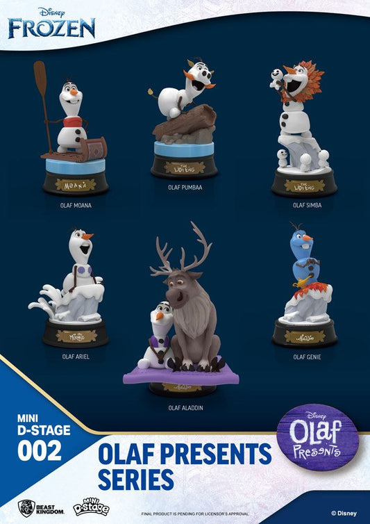 Frozen Mini Diorama Stage Statues 6-pack Olaf Presents 12 cm 4711203451679