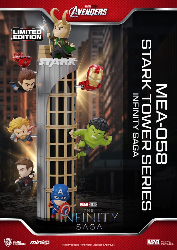 Marvel Mini Egg Attack Figures The Infinity Saga Stark Tower series Tony Stark & Mark VII suit pod mod 12 cm 4711203459545