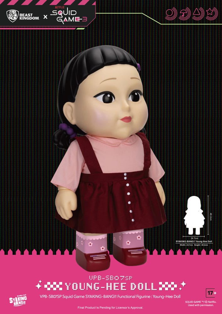 Squid Game Syaking Bang Figure/Coin Bank Young-Hee Doll Season 3 48 cm 4711385261356