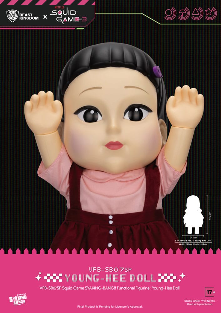 Squid Game Syaking Bang Figure/Coin Bank Young-Hee Doll Season 3 48 cm 4711385261356