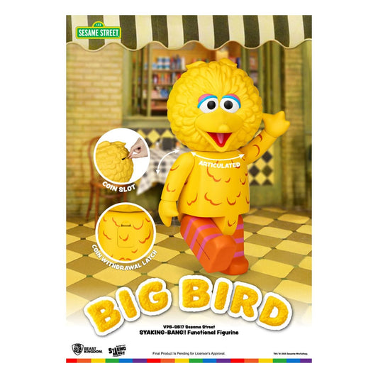 Sesame Street Syaking Bang Series PVC coin bank Big Bird 49 cm 4711385262834