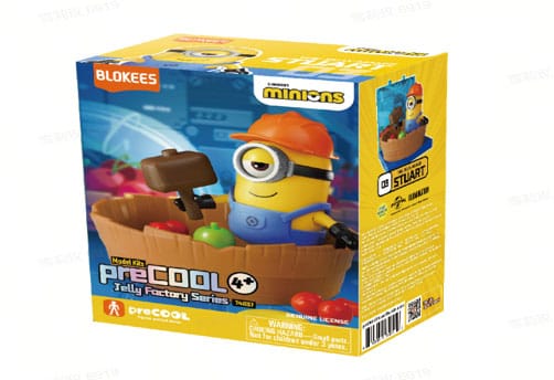 Minions Blokees PreCool Jelly Factory Series 1 Plastic Model Kit 03 Stuart the Jelly maker 0810181530759