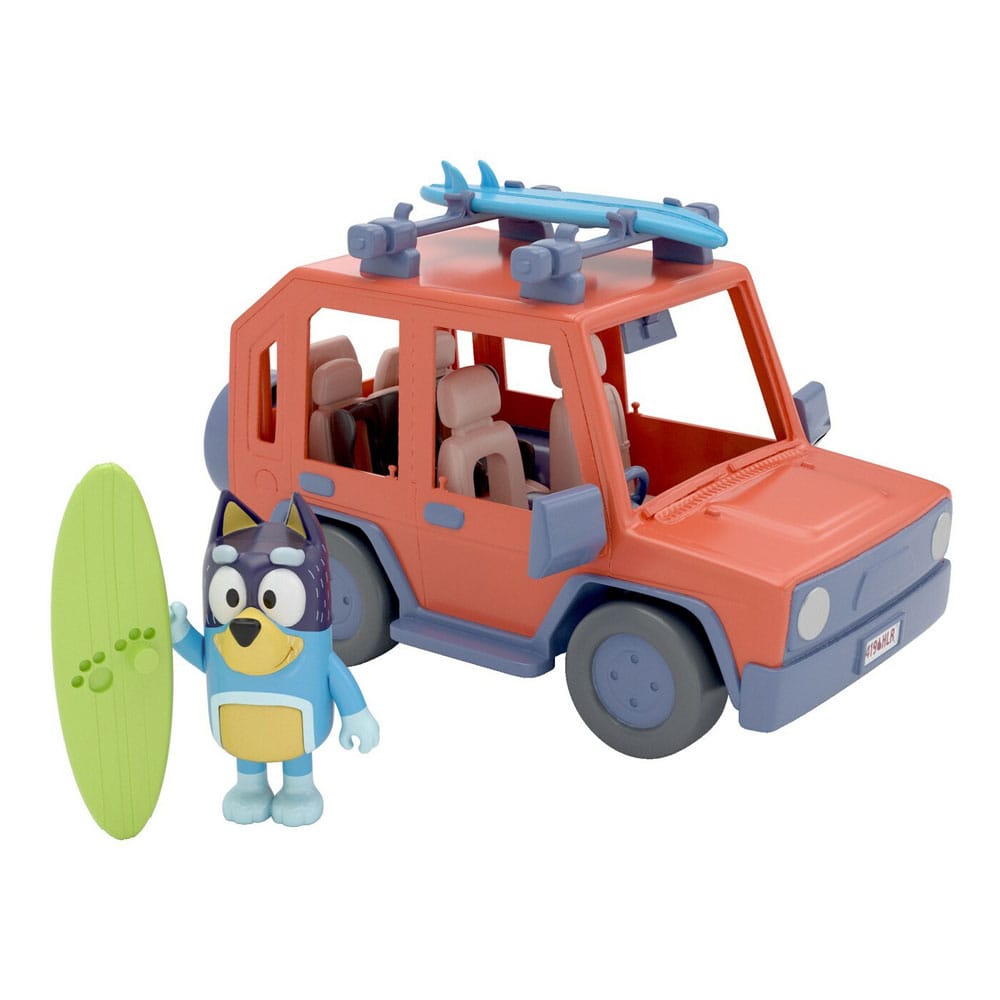 Bluey Action Figure with Vehicle Bluey Family Cruiser  0630996130186