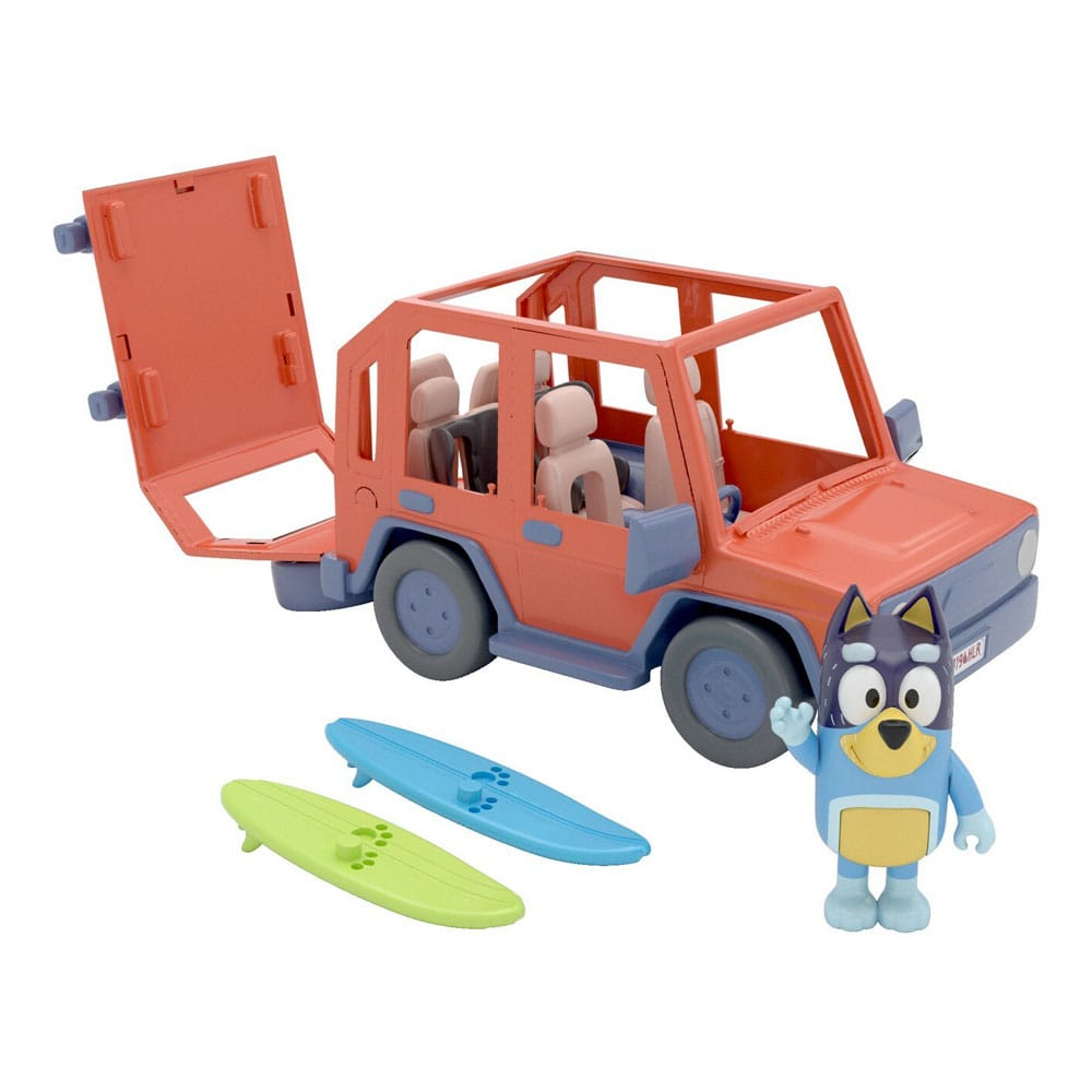 Bluey Action Figure with Vehicle Bluey Family Cruiser  0630996130186