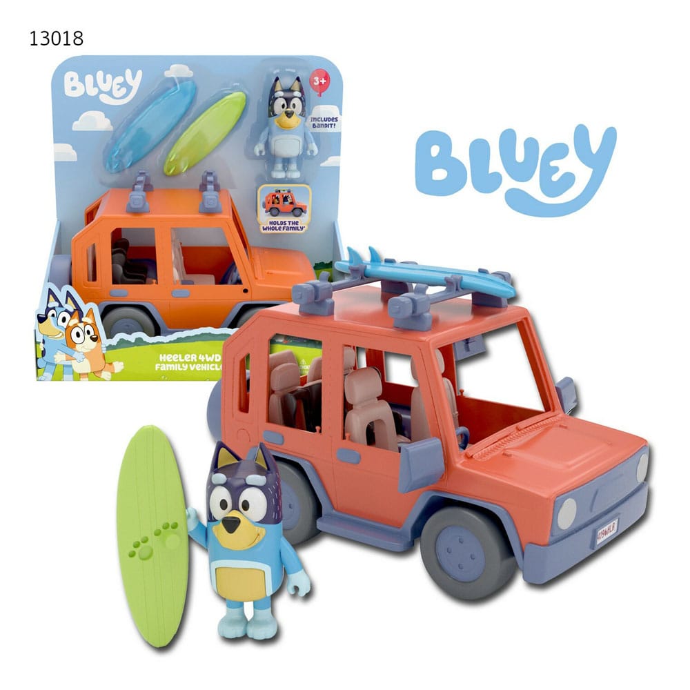 Bluey Action Figure with Vehicle Bluey Family Cruiser  0630996130186