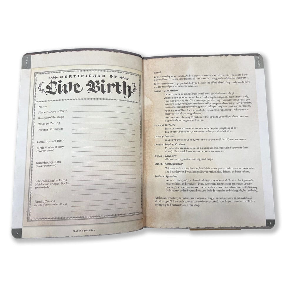 Notebook A5 Player's Journal Sage Green Shield 9781955133104
