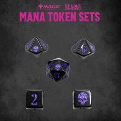 Magic the Gathering Dice and Token Pack Black Mana 0850060996009