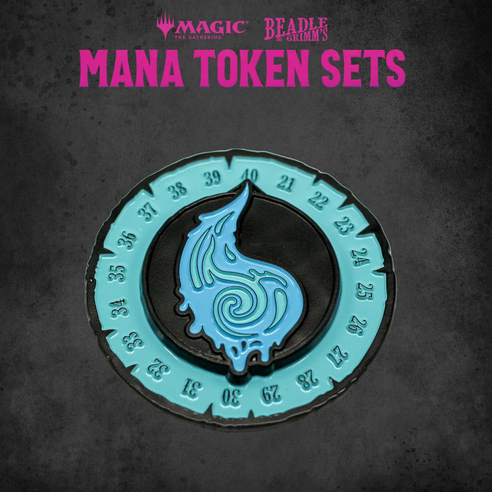 Magic the Gathering Dice and Token Pack Blue Mana 0850060996016