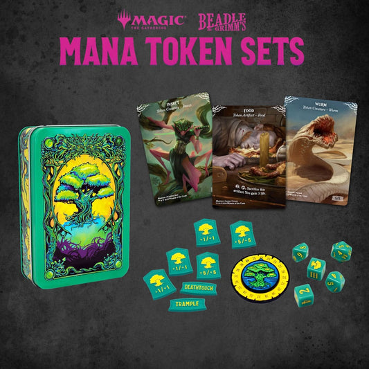Magic the Gathering Dice and Token Pack Green Mana 0850060996023