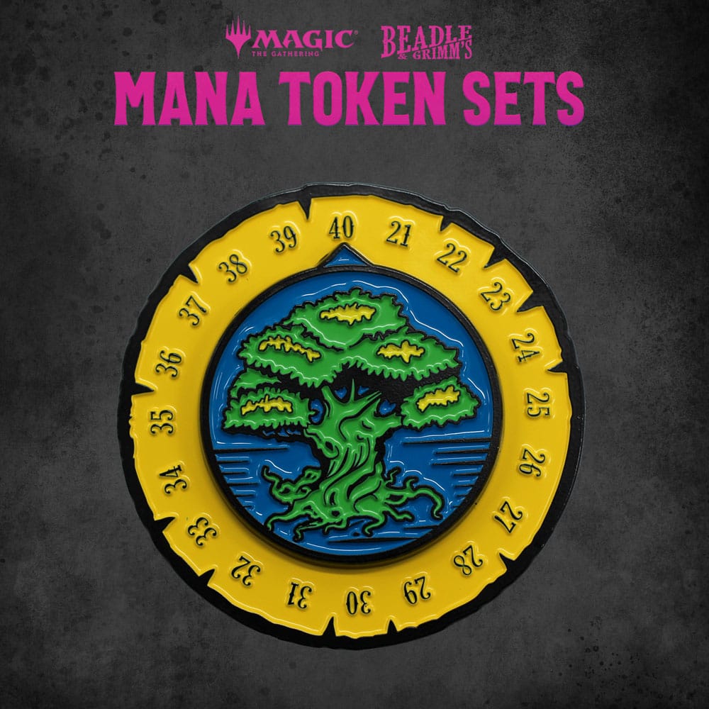 Magic the Gathering Dice and Token Pack Green Mana 0850060996023