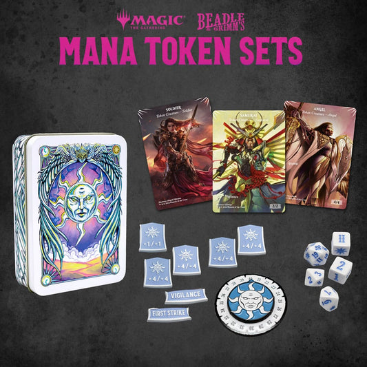 Magic the Gathering Dice and Token Pack White Mana 0850060996030
