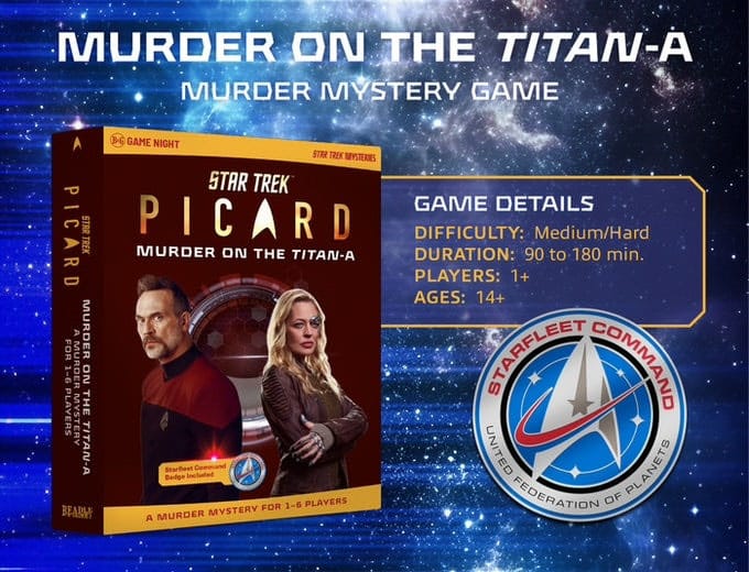 Star Trek: Picard Murder Mystery Game Murder on the Titan-A  *English Version* 0860010853887