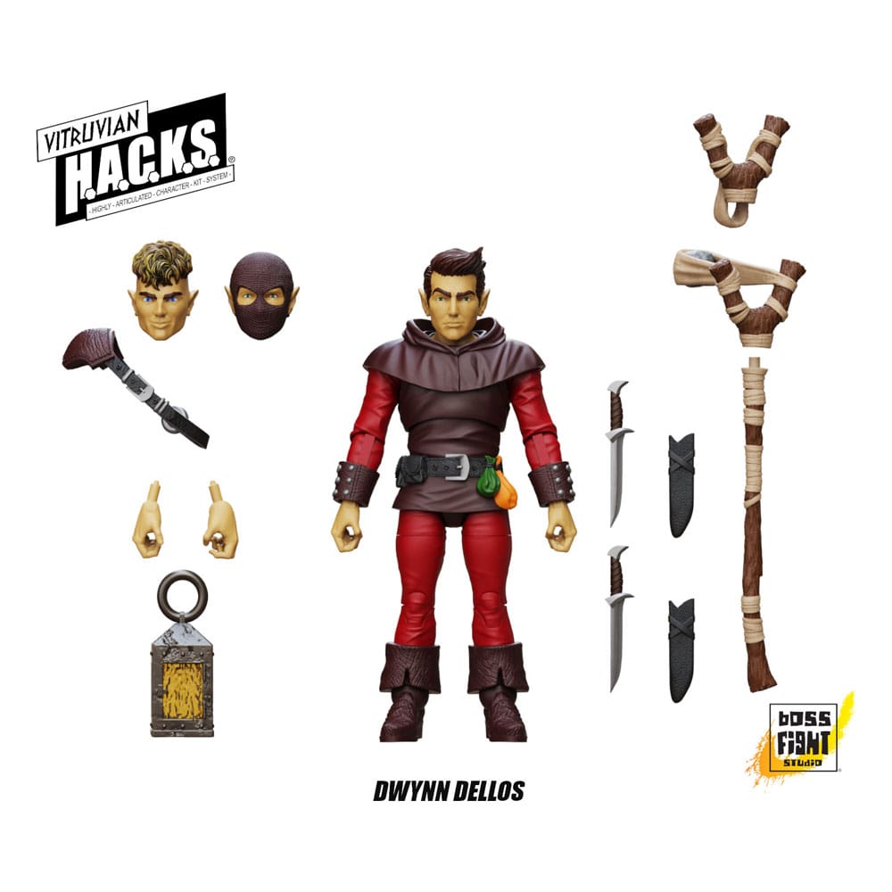 Vitruvian H.A.C.K.S. Action Figure Halfling Scout Dwynn Dellos  0814800024681