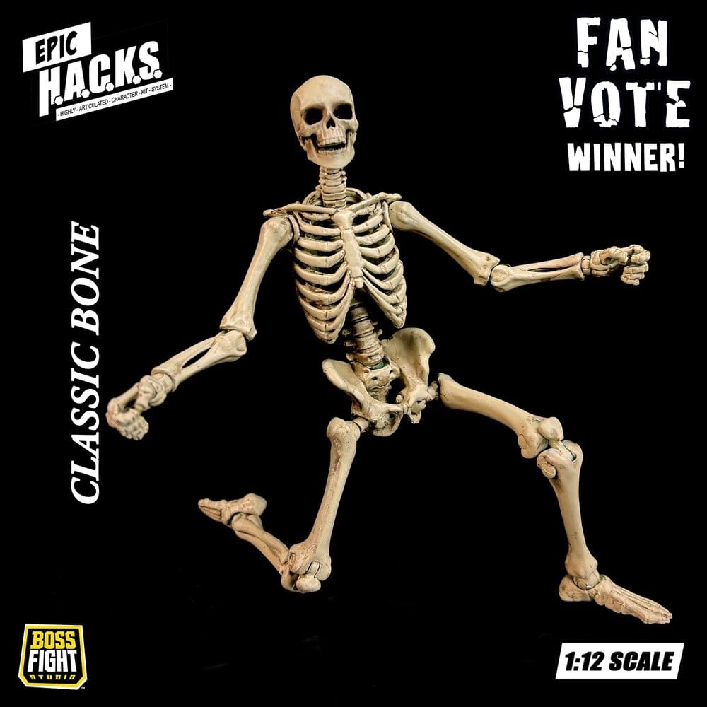 Epic &nbspH.A.C.K.S. Action Figure 1/12 Skeleton Blank Classic Bone 0814800025831