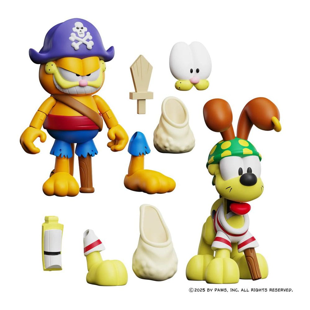 Garfield Action Figures 2 Pack Pirate Garfield and Pirate Odie 0814800024919