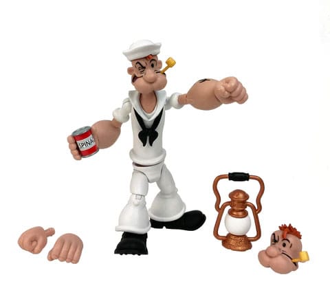 Popeye Action Figure Wave 02 Popeye White Sailor Suit 0814800023226