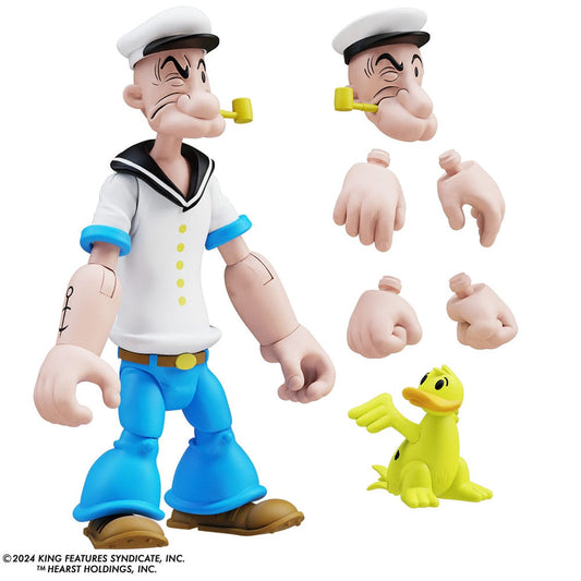 Popeye Action Figure Wave 03 Popeye 1st Appearance White Shirt 0814800024360