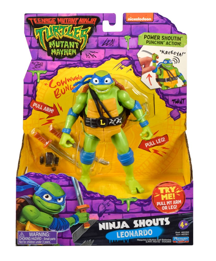 Teenage Mutant Ninja Turtles: Mutant Mayhem Ninja Shouts Action Figure Leonardo 14 cm  43377833512