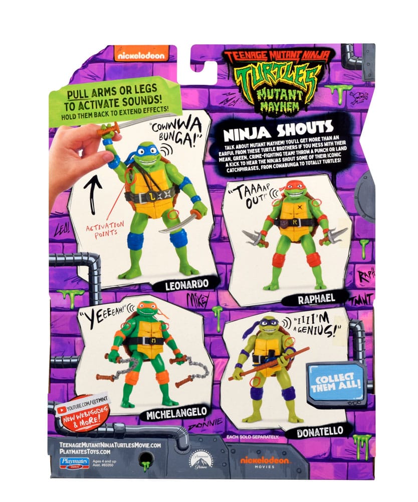 Teenage Mutant Ninja Turtles: Mutant Mayhem Ninja Shouts Action Figure Leonardo 14 cm  0043377833512