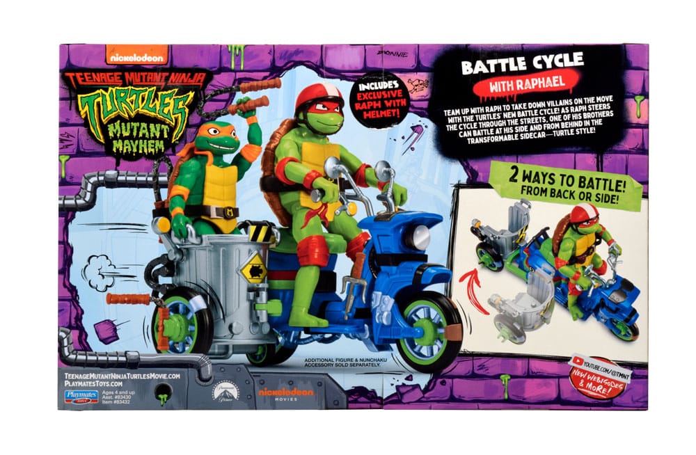 Teenage Mutant Ninja Turtles: Mutant Mayhem Action Figure Raphael & Scooter with Sidecar 11 cm  43377834328