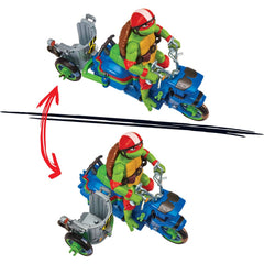 Teenage Mutant Ninja Turtles: Mutant Mayhem Action Figure Raphael & Scooter with Sidecar 11 cm  0043377834328