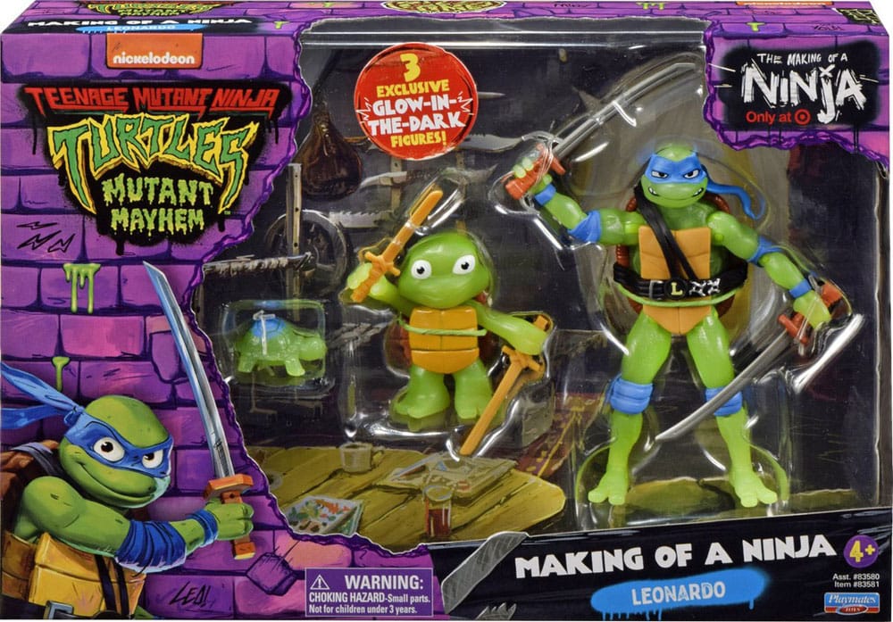 Teenage Mutant Ninja Turtles: Mutant Mayhem Action Figure 3-Pack Leonardo Evolution 10 cm 0043377835813