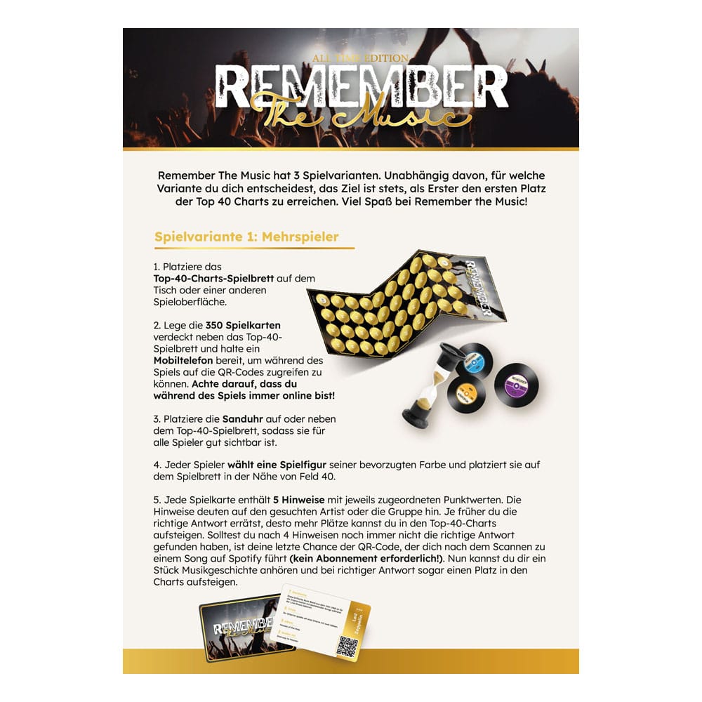 Remember The Music Brettspiel *Deutsche Version*Remember The Music Board Game *German Version*Remember The Music Jeu de plateau *ALLEMAND*Remember The Music Juego de Mesa *Edición Alemán* 4897046475161