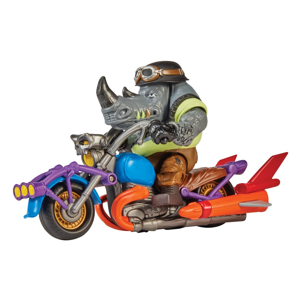 Teenage Mutant Ninja Turtles Action Figure with Vehicle Rocksteady & Chopper 12 cm  043377834472