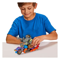 Teenage Mutant Ninja Turtles Action Figure with Vehicle Rocksteady & Chopper 12 cm  043377834472