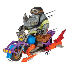 Teenage Mutant Ninja Turtles Action Figure with Vehicle Rocksteady & Chopper 12 cm  043377834472
