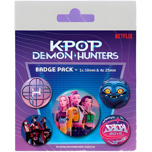 KPop Demon Hunters Pin-Back Buttons 5-Pack  5063457075187