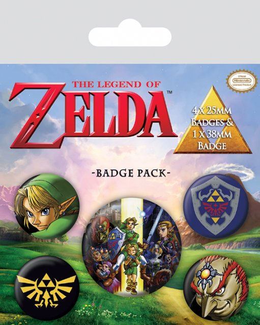 The Legend of Zelda Pin-Back Buttons 5-Pack Link 5050293805306