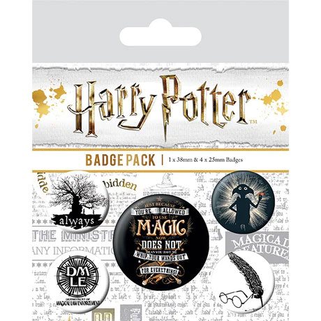 Harry Potter Pin-Back Buttons 5-Pack Symbols 5050293805672
