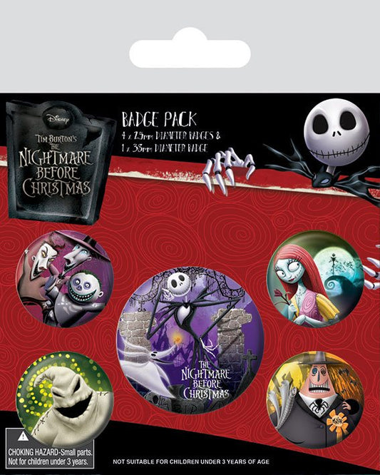 Nightmare Before Christmas Pin-Back Buttons 5 5050293805856
