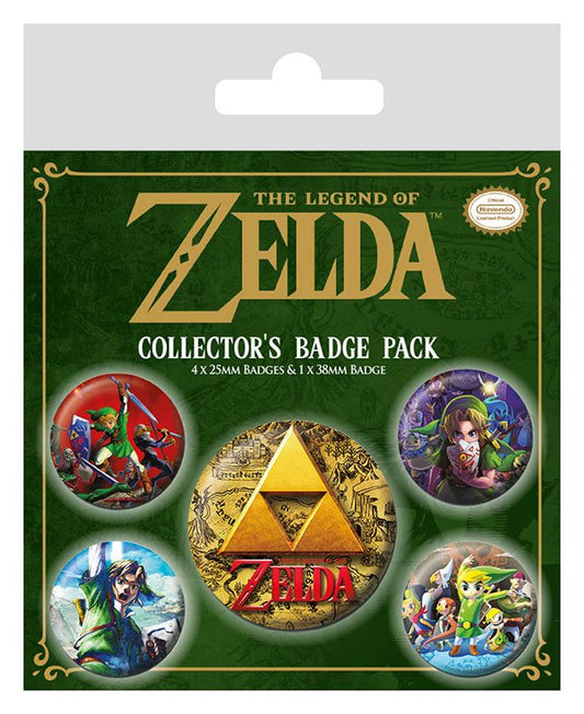 Legend of Zelda Pin-Back Buttons 5-Pack Classics 5050293806440