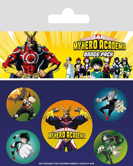 My Hero Academia Pin-Back Buttons 5-Pack Characters 5050293806495