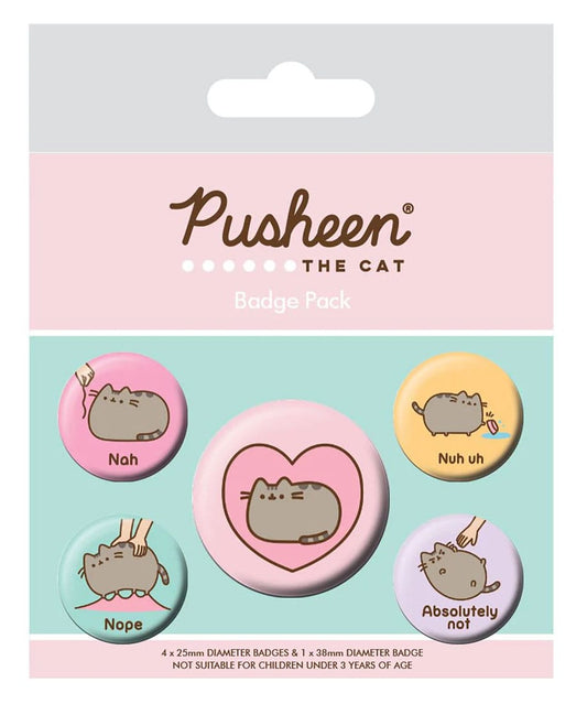 Pusheen Pin-Back Buttons 5-Pack Pusheen Nah 5050293806921