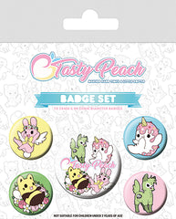Tasty Peach Pin-Back Buttons 5-Pack 5050293807584