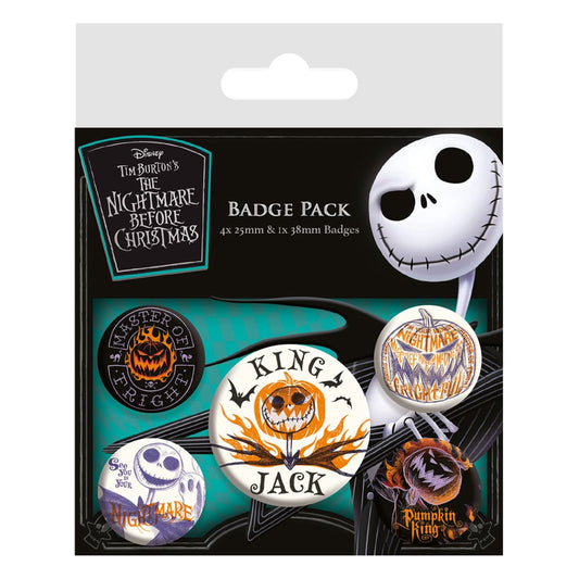 Nightmare before Christmas Pin-Back Buttons 5-Pack Colourful Shadows 5050293807829