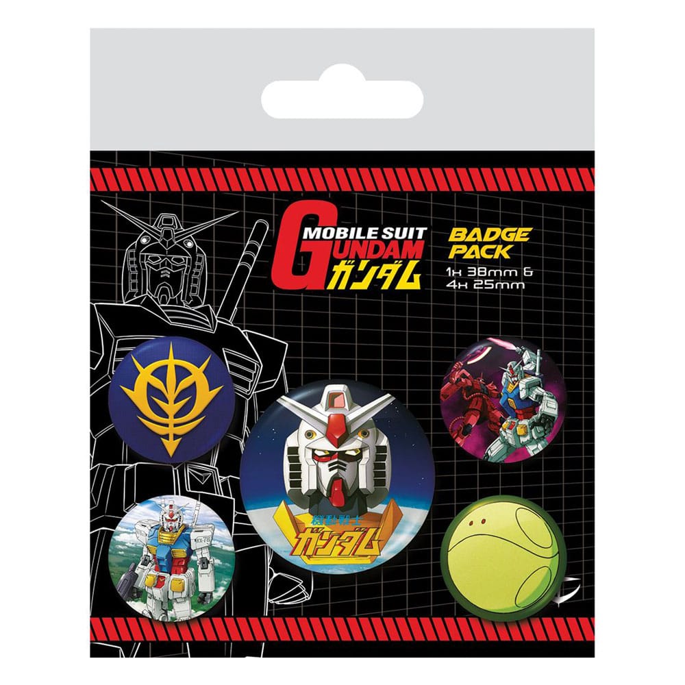 Mobile Suit Gundam Pin-Back Buttons 5-Pack Intergalactic 5050293808062