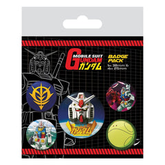 Mobile Suit Gundam Pin-Back Buttons 5-Pack Intergalactic 5050293808062