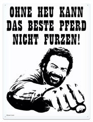 Bud Spencer Tin Sign Pferd Faust 30 x 40 cm 4250778167818