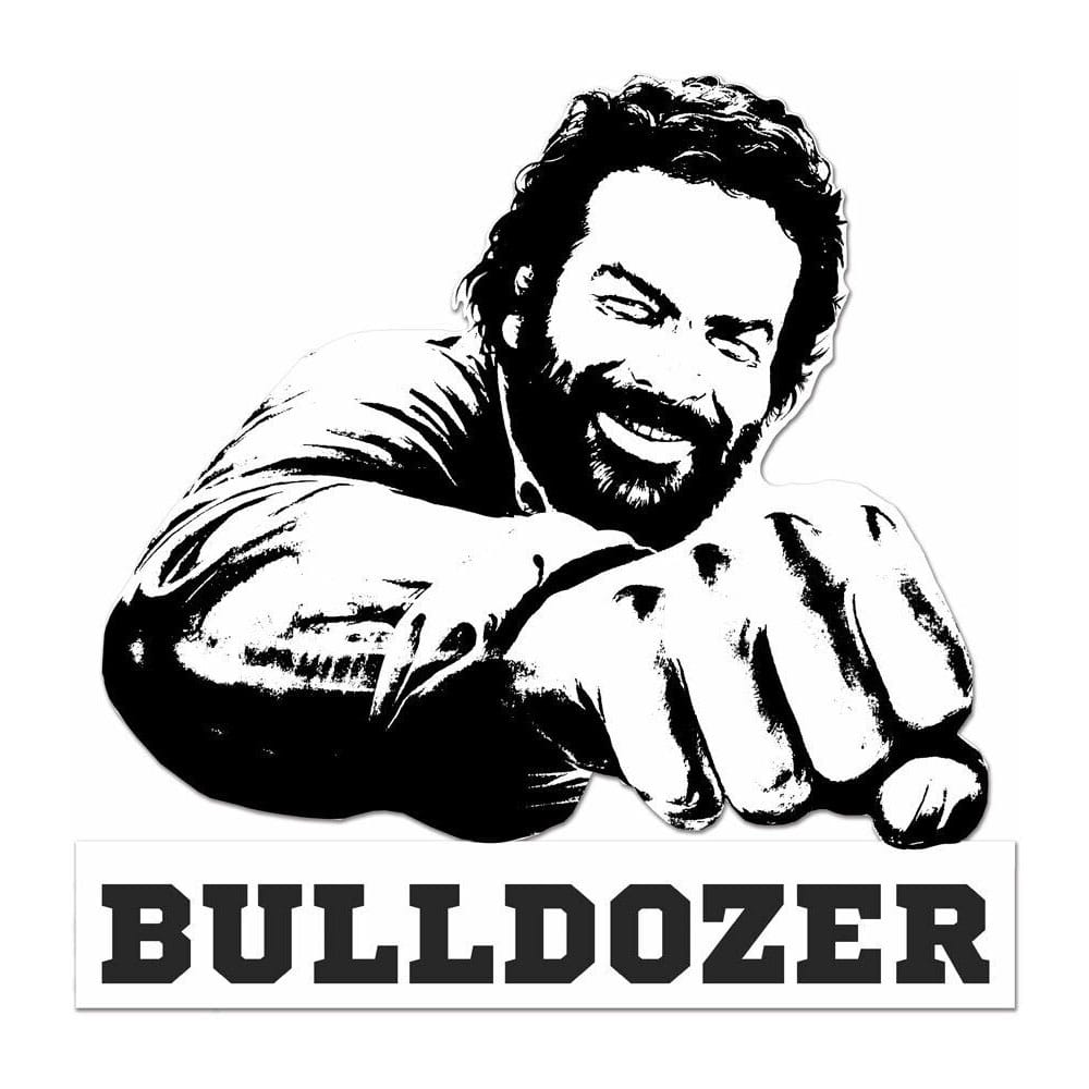 Bud Spencer 3D Tin Sign Bulldozer black/white 45 x 45 cm 4250778167825