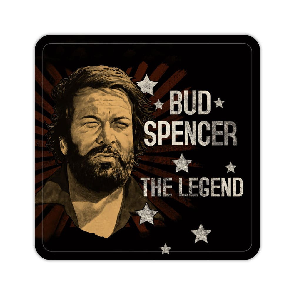 Bud Spencer Tin coasters The Legend 10 x 10 cm 4250778143881