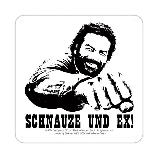 Bud Spencer Tin coasters Schnauze und Ex 10 x 10 cm 4250778167979