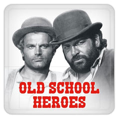 Bud Spencer & Terence Hill Tin coasters Old School Heroes 10 x 10 cm 4250778143911