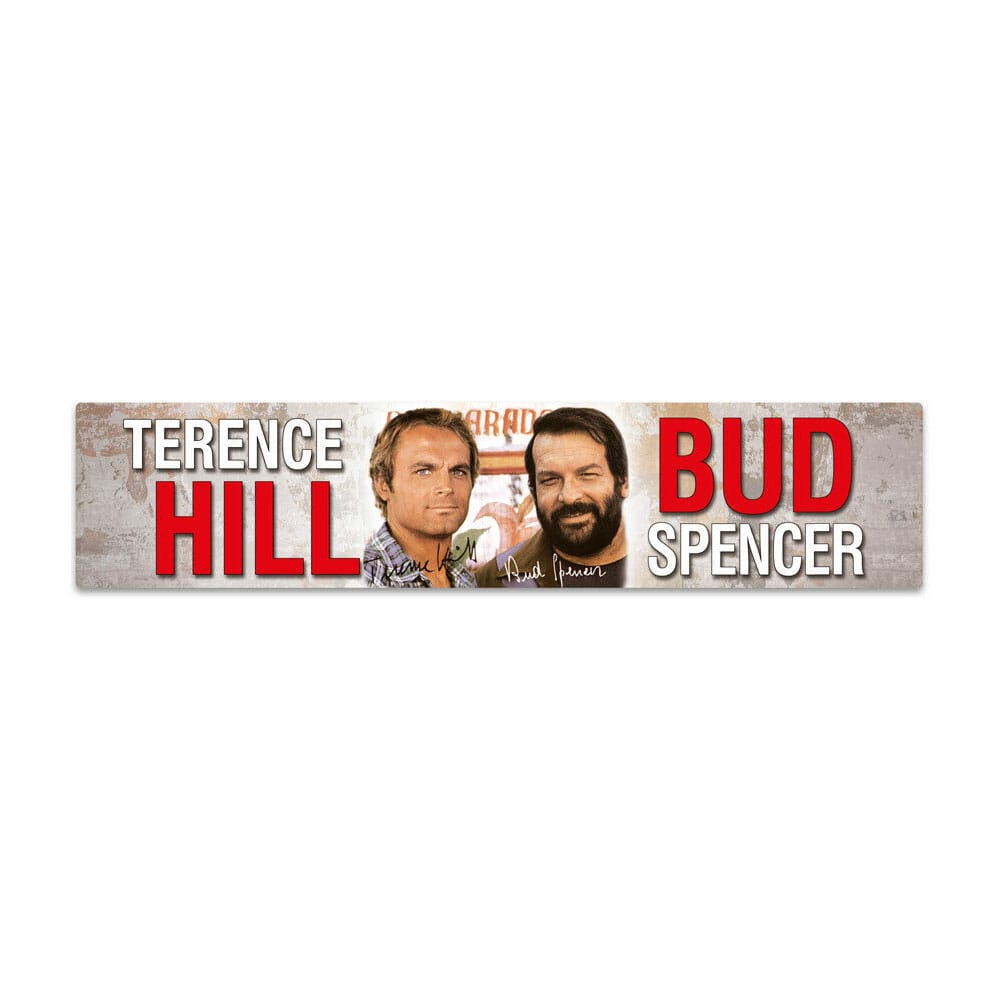 Bud Spencer & Terence Hill Tin Sign with Magnet Autogramm 16 x 3,5 cm 4250778167863