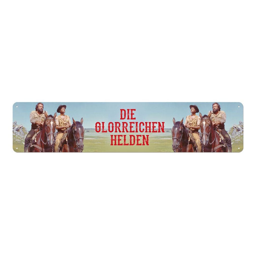 Bud Spencer & Terence Hill Tin Sign Die glorreichen Helden 46 x 10 cm 4250778143416