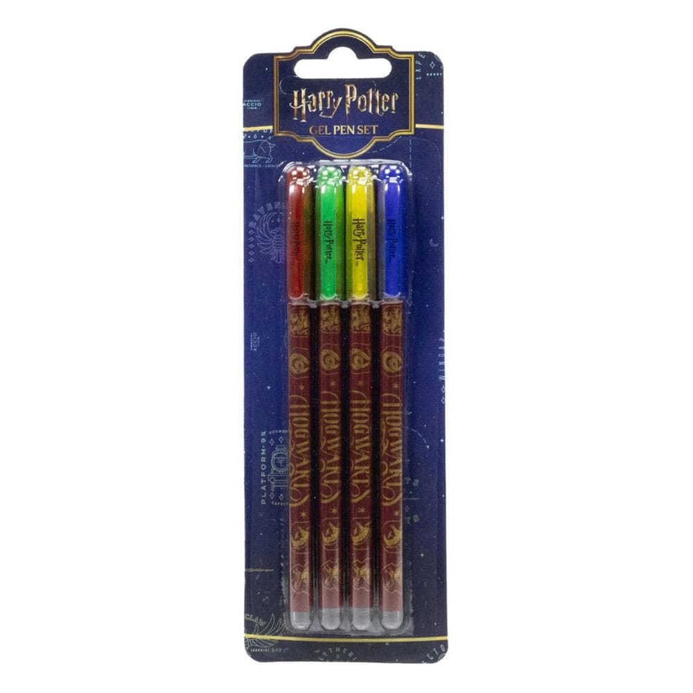 Harry Potter Gel Pens 4-Pack Colourful Crest  5056563712640