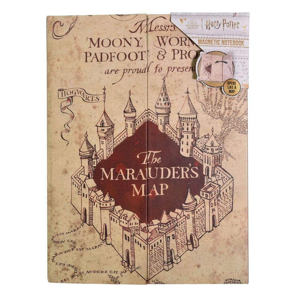Harry Potter Magnetic A5 Notebook Marauders Map  5056563713456
